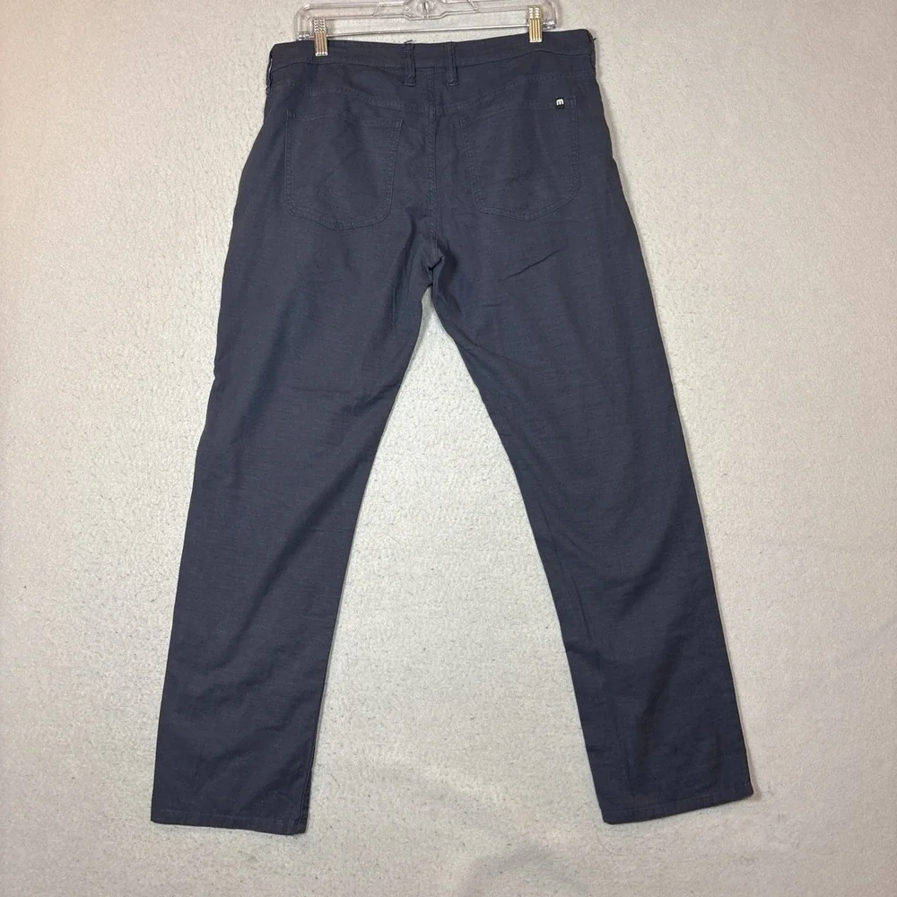 Travis Mathew Pants Mens 34x31 Blue Performance 5-Pocket Golf Stretch